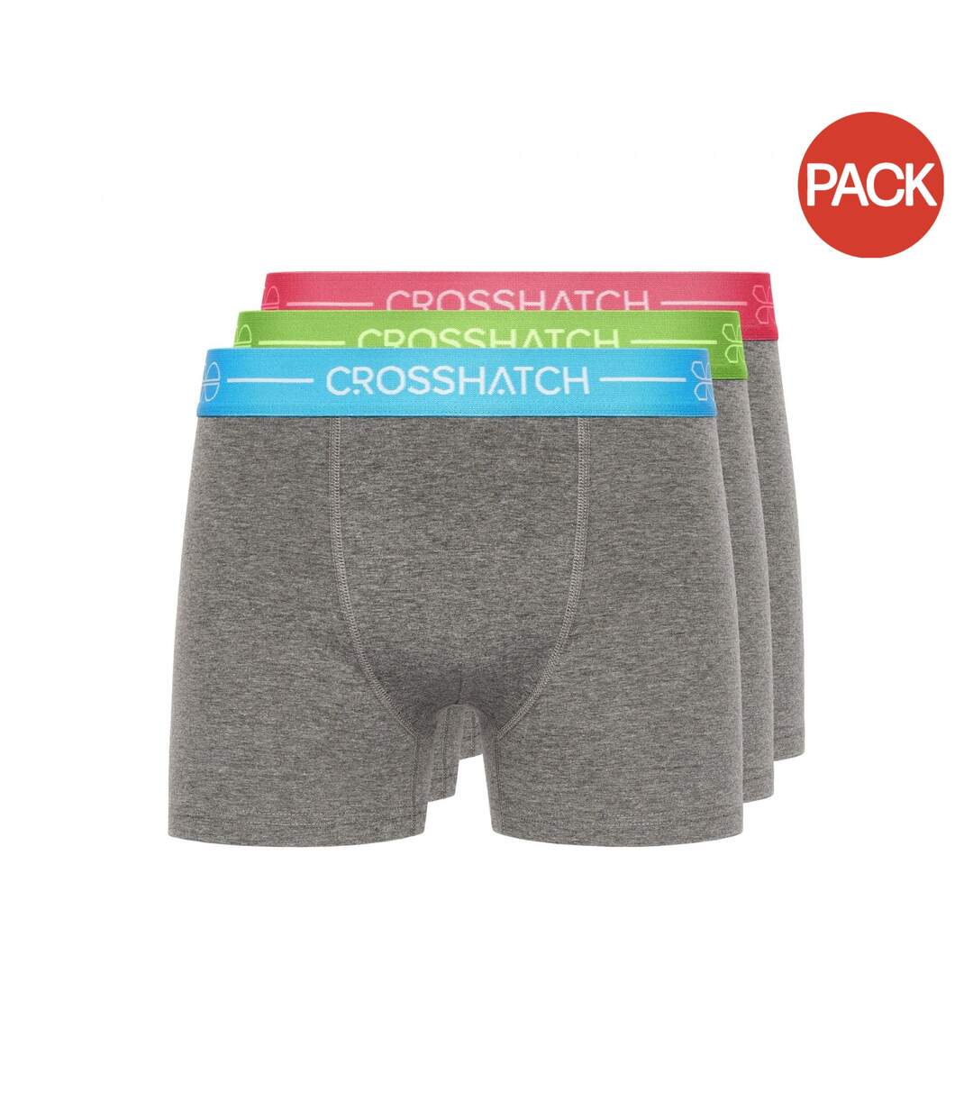 Pack of 3  Mens astral bright marl boxer shorts  charcoal Crosshatch