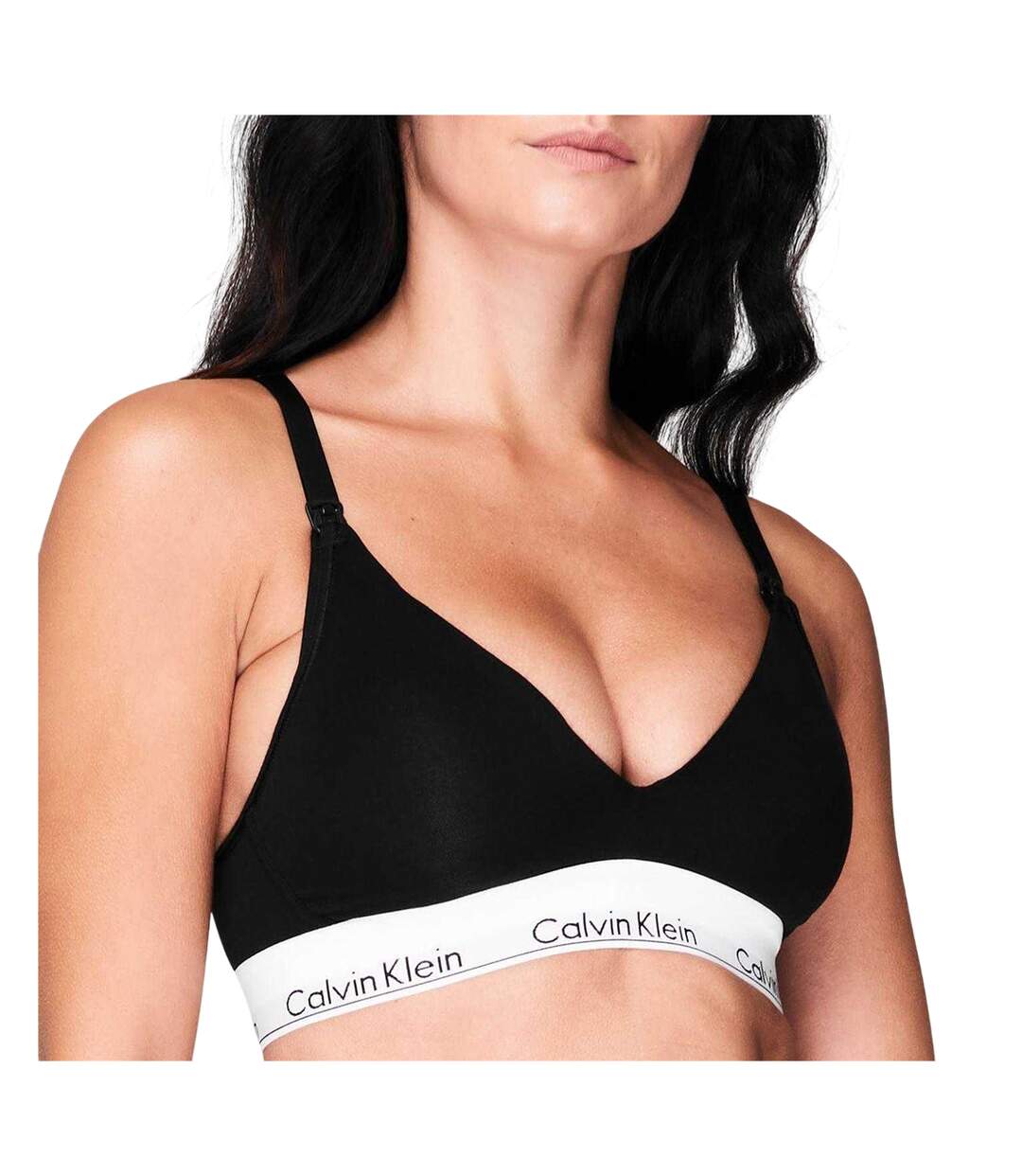 Womens/ladies Cotton Blend Bralette Black Calvin Klein-3