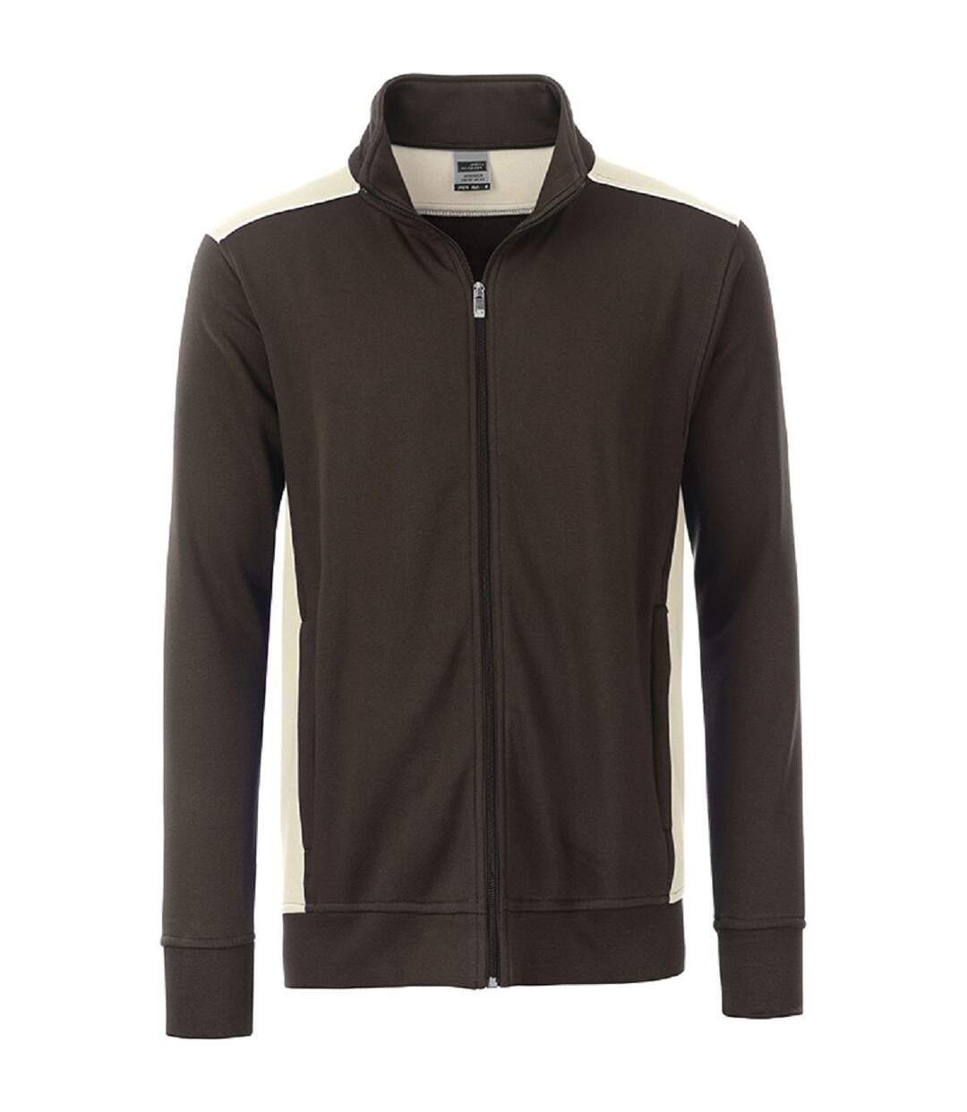 Sweat de travail zip intégral - homme - JN870 - marron