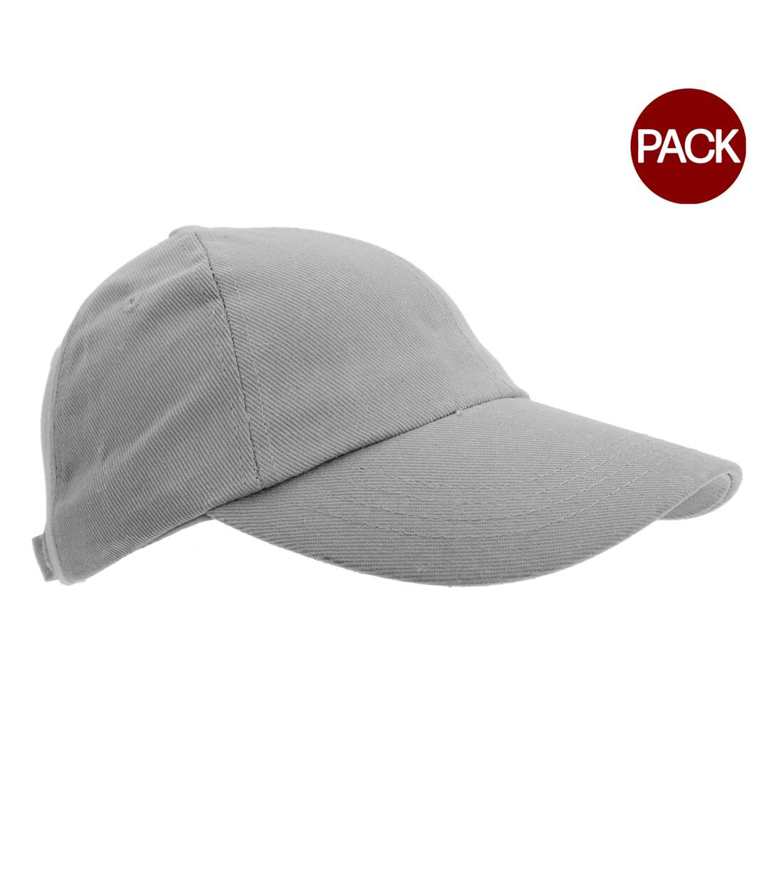 Lot de 2  casquettes unies adulte blanc Result-1