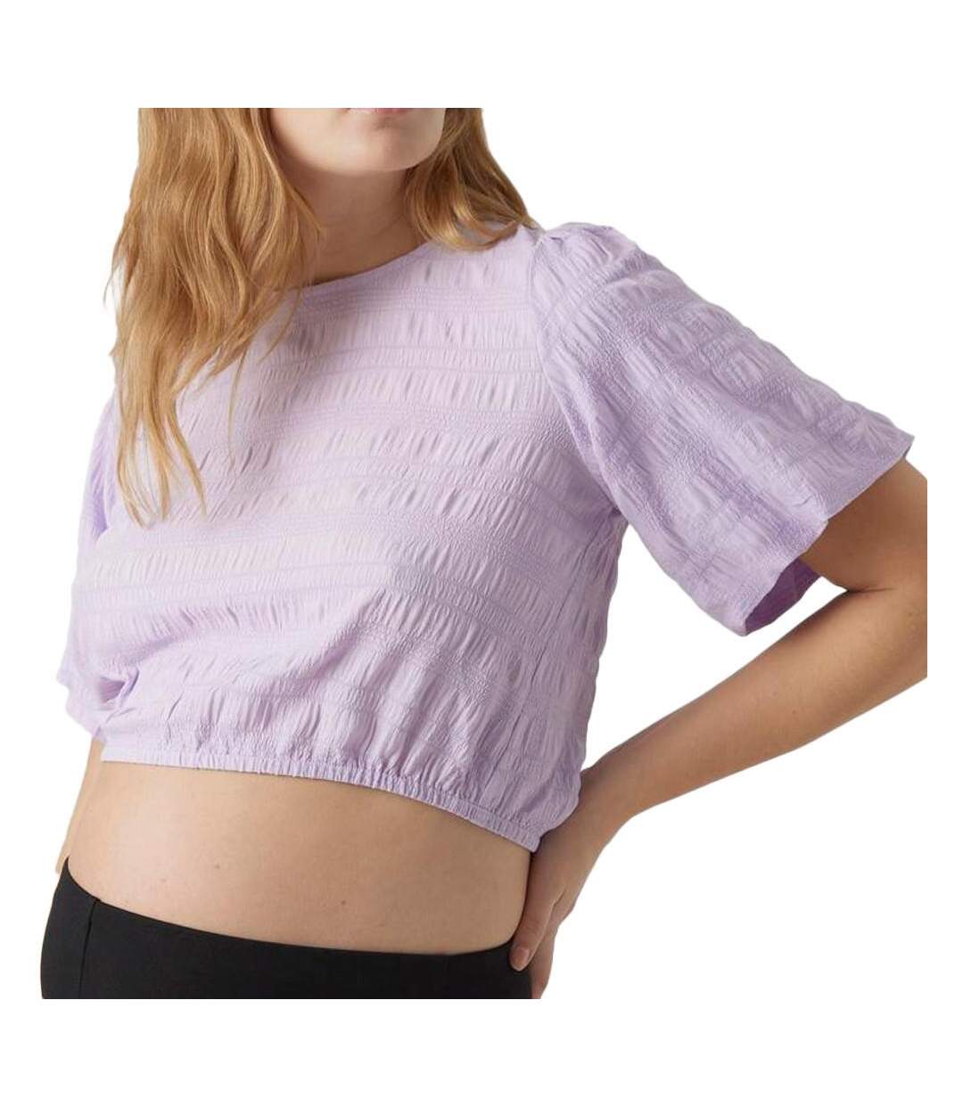 T-Shirt mauve femme mamalicious beau-1