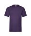 Mens Valueweight T-shirt Purple Fruit Of The Loom-1