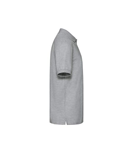 Polo Premium Homme Gris Clair Chiné Fruit Of The Loom