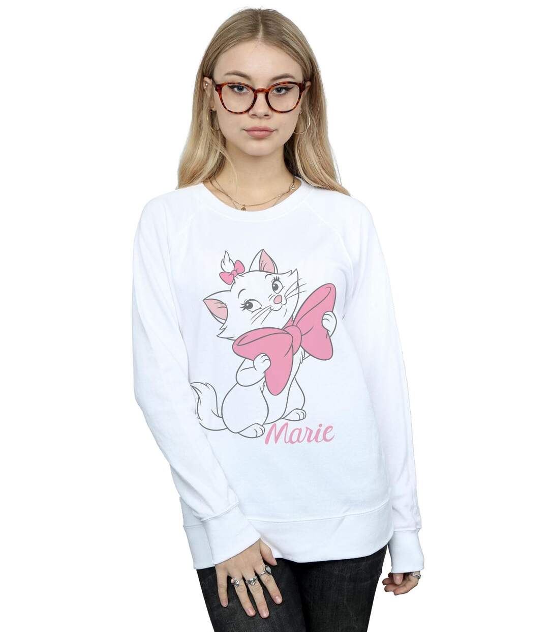 Disney - Sweat ARISTOCATS MARIE BOW - Femme (Blanc) - UTBI14042-2