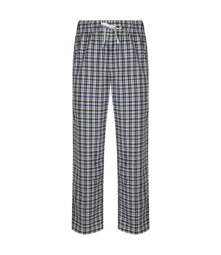 Skinnifit Mens Tartan Lounge Pants (White/Multi Check) - UTRW6023