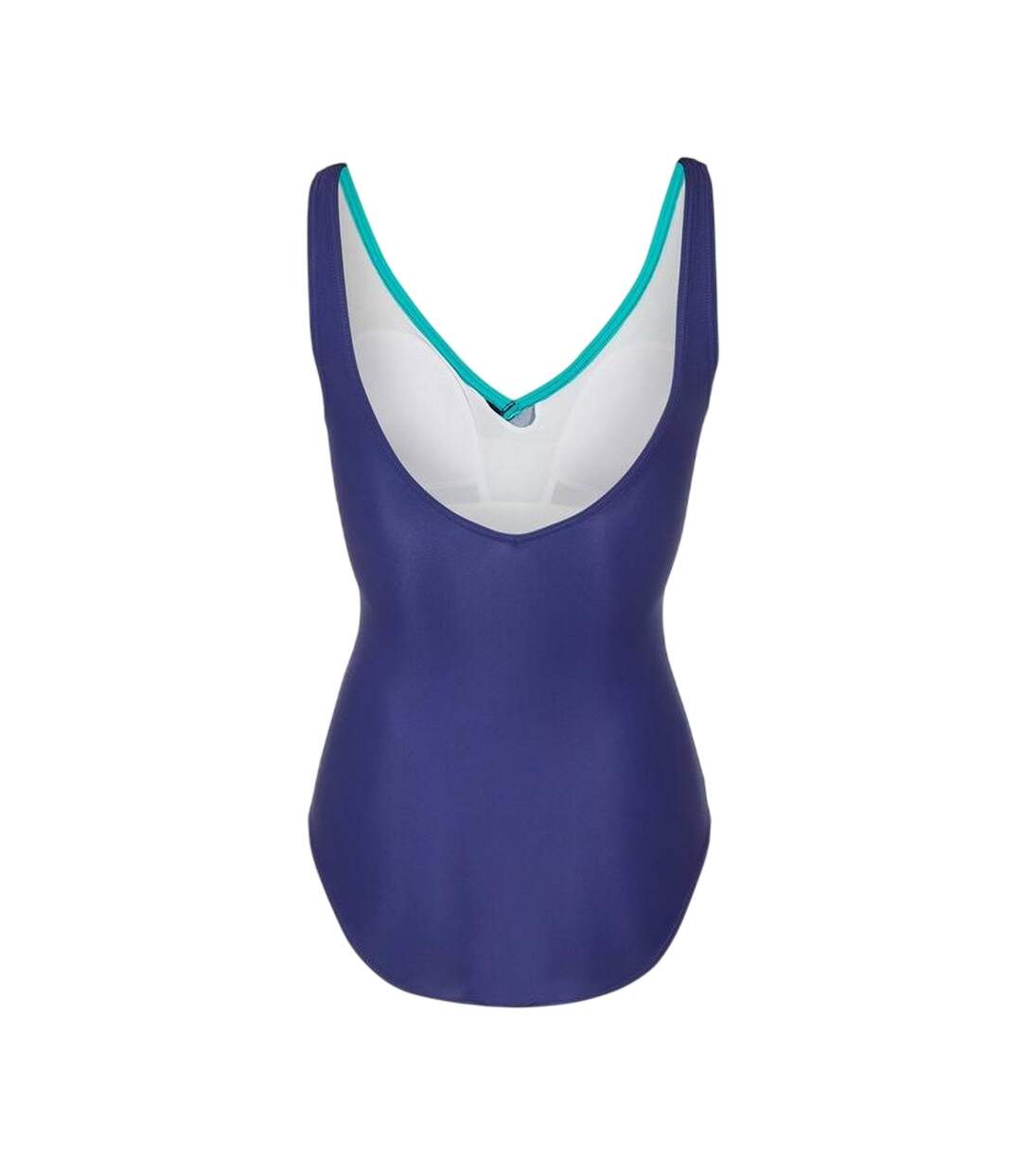 Womens/ladies Printed Wrap Front One Piece Swimsuit Blue Zoggs-3