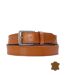 Ceinture en cuir camel pour homme - élégance décontractée en vachette véritable-1