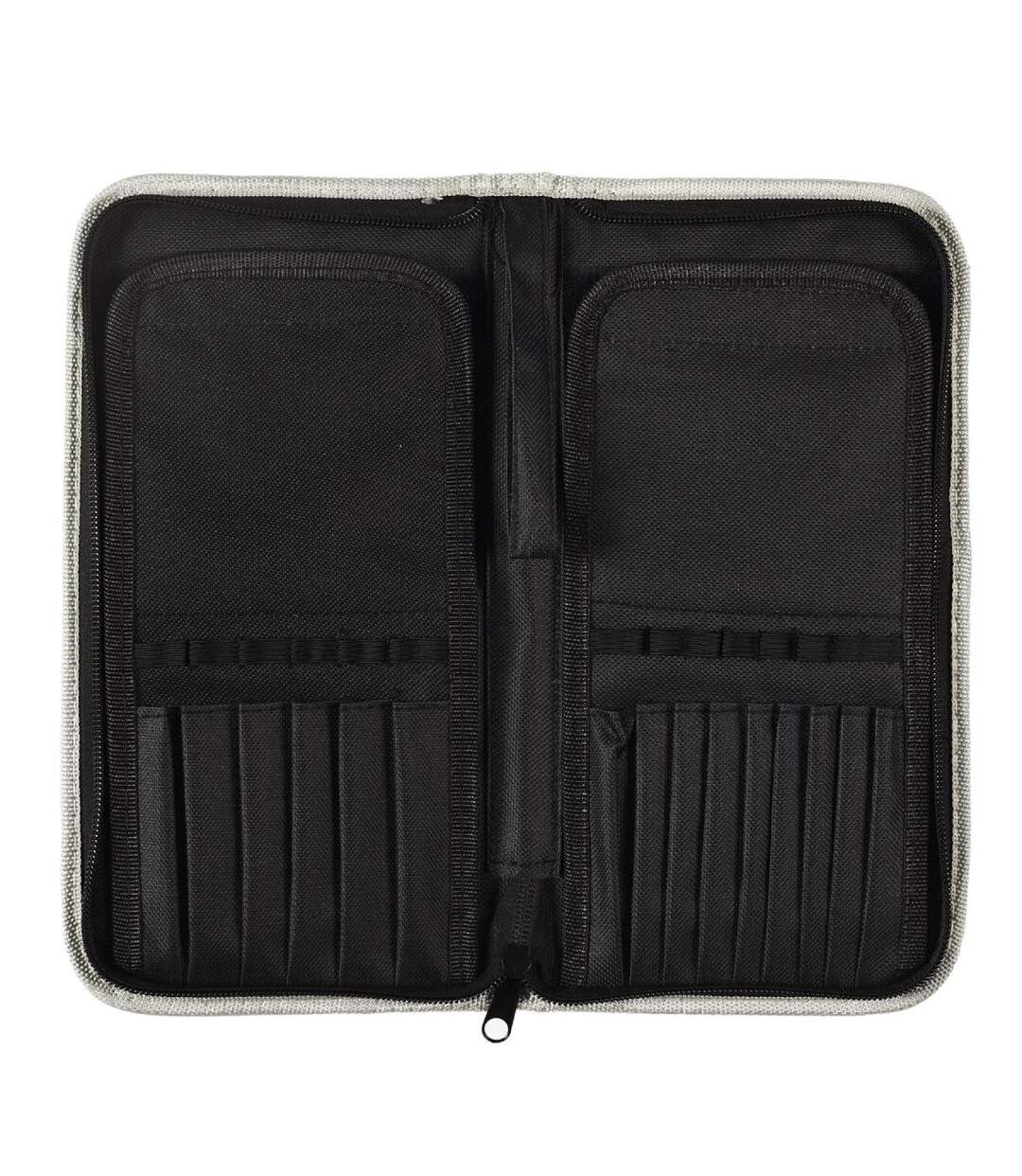 Trousse à Maquillage 15 Pinceaux 28cm Gris-3