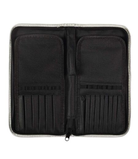 Trousse à Maquillage 15 Pinceaux 28cm Gris