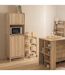 Buffet de cuisine 1 niche et 4 portes effet bois naturel ABANA - Beige-2