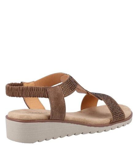 Fleet & Foster Womens/Ladies Hyacinth Leather Sandals (Brown) - UTFS10434