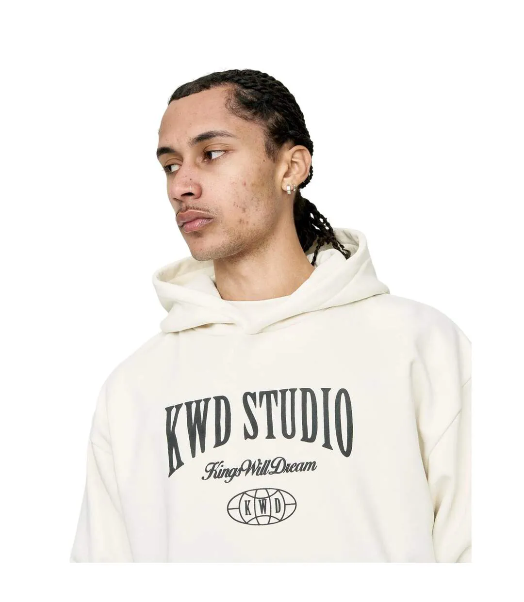Mens Studio Studios Back Print Hoodie Off White Kings Will Dream-4
