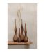 Lot de 3 Vases en Verre Yoko 64cm Marron-4