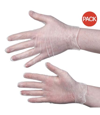 Pack of 10  Delight pd clear powdered vinyl gloves 0 xl clear Aurelia