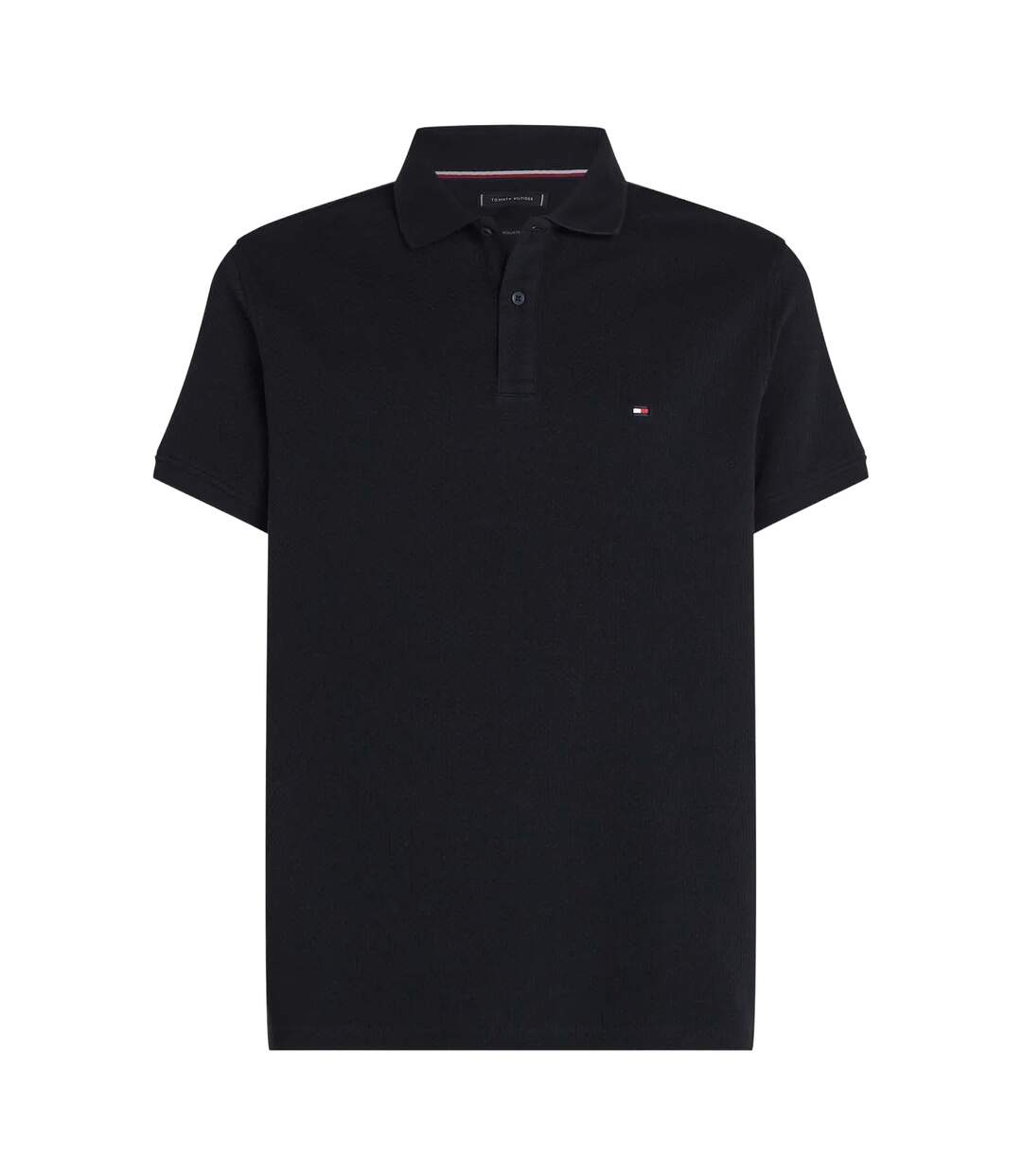Mens Waffle Regular Polo Shirt Blue Tommy Hilfiger-1