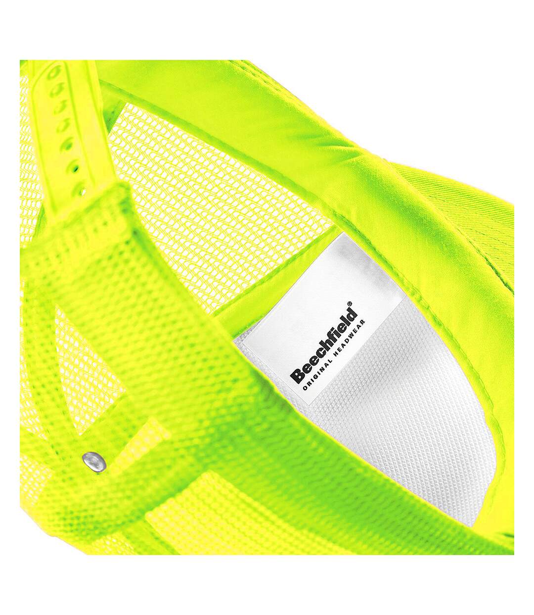 Casquette unisexe jaune fluo Beechfield-2