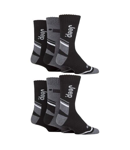 Mens 6 Pack Walking Boot Socks | Polyester Outdoor Socks for Hiking