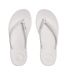 Womens/ladies Embellished Flat Flip Flops White Fit Flop-4