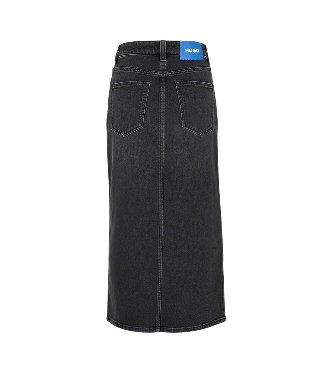 Womens/ladies Goja Denim Midi Skirt Black Hugo-3