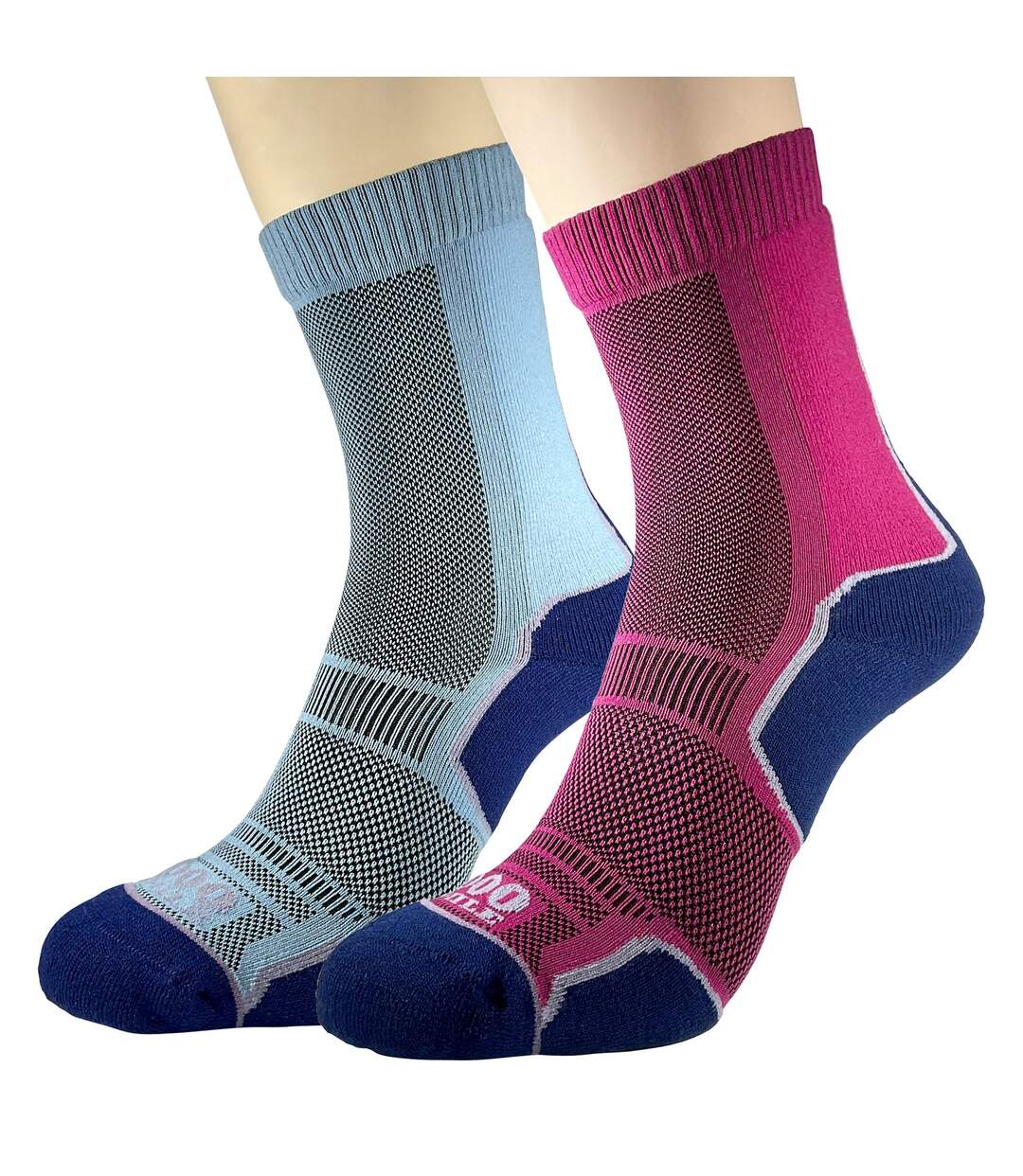 2 Pack Single Layer Trek Socks - Women's Socks Twin Pack-3