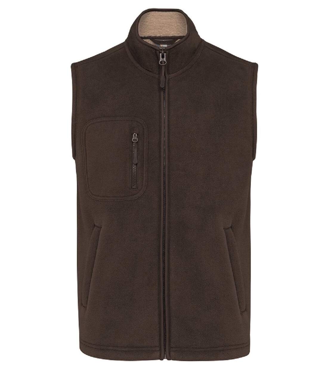 Gilet polaire intérieur sherpa - Unisexe - WK610 - marron-1