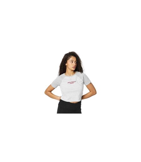 T-shirt Court Motif/style Lettrage Femme Gris Chiné Chiné Jack Wills