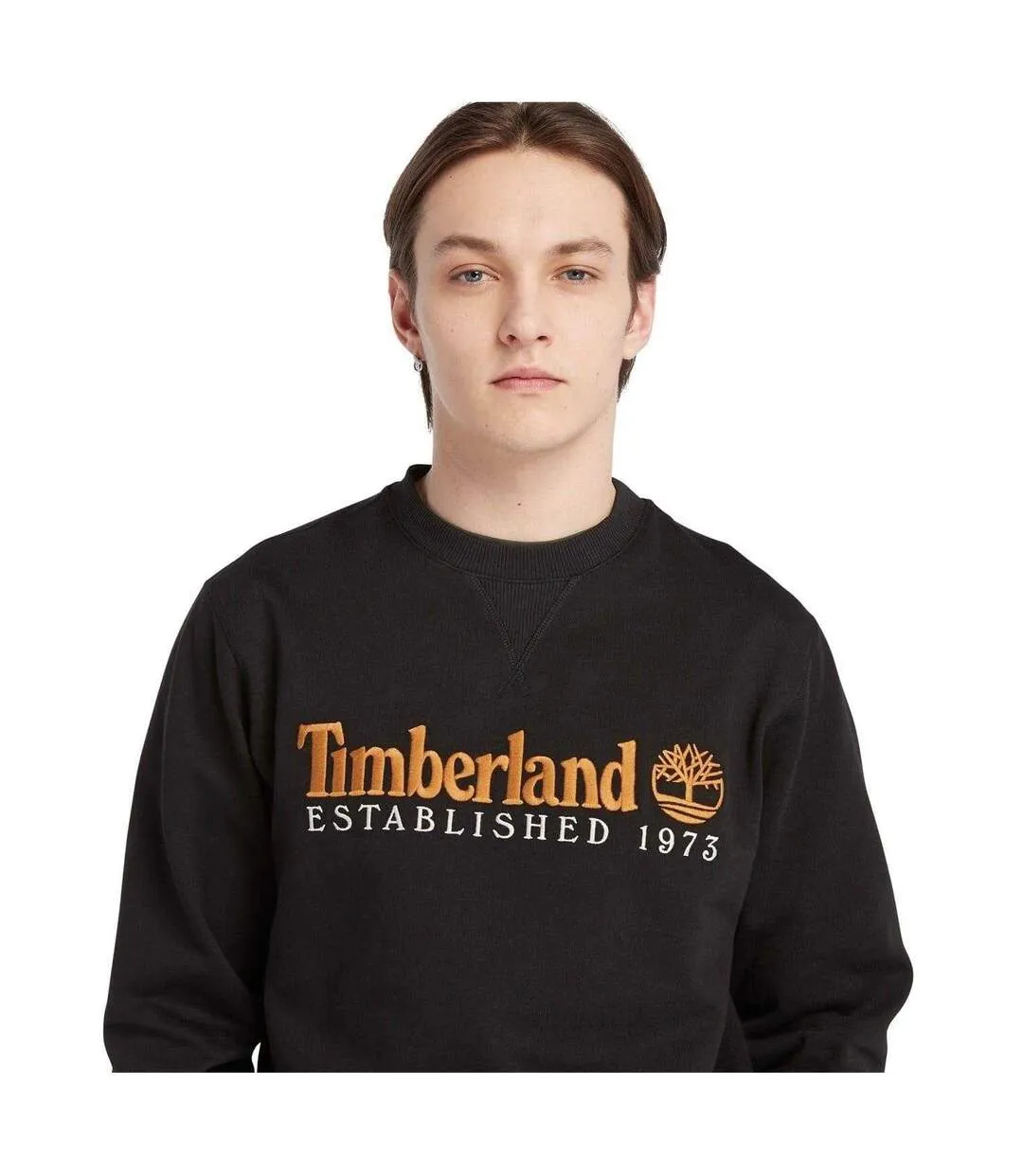 Mens Established 1973 Cotton Blend Sweatshirt Black Timberland-3