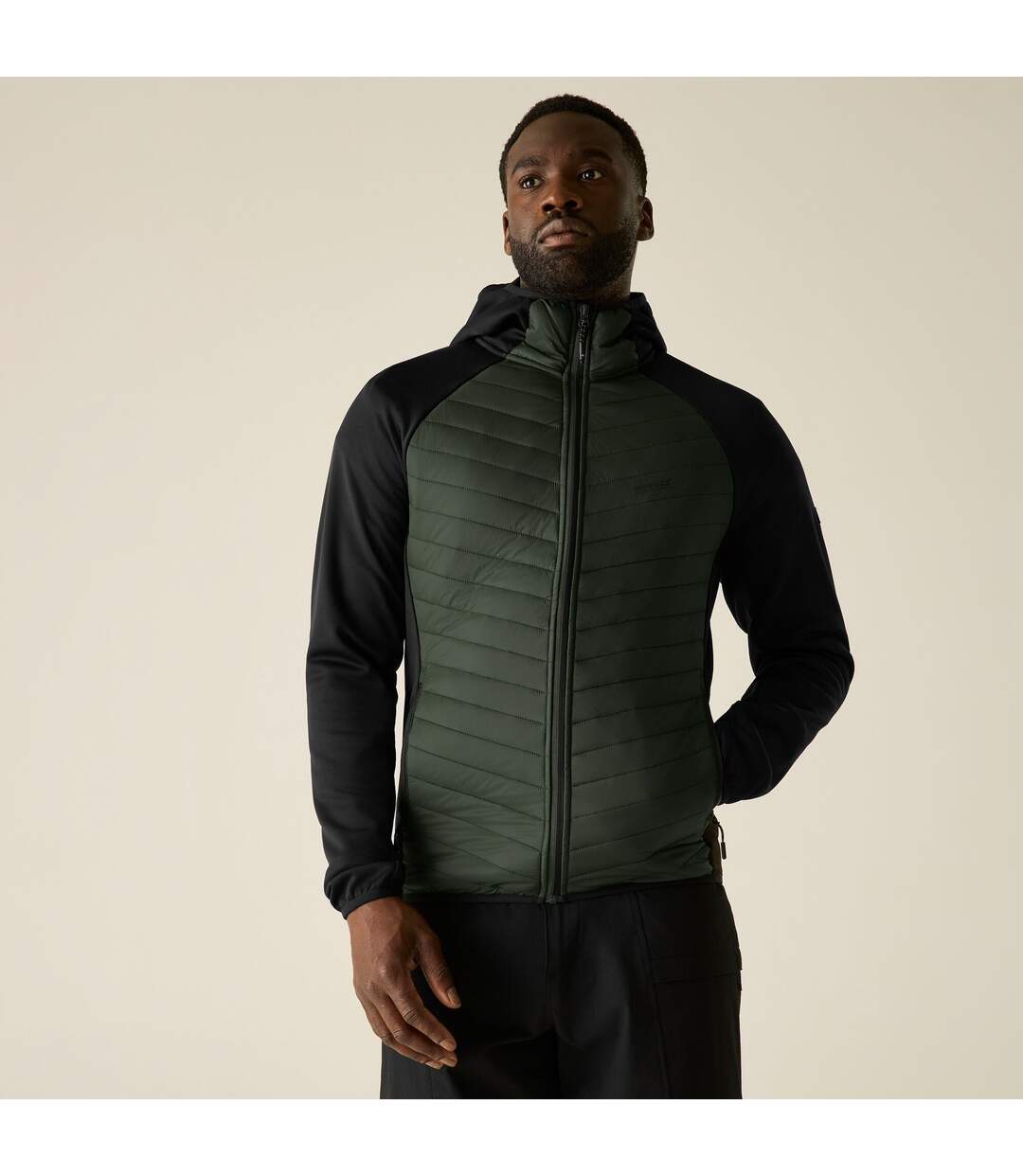 Mens Andreson Hybrid Jacket Dark Khaki Black Regatta-1