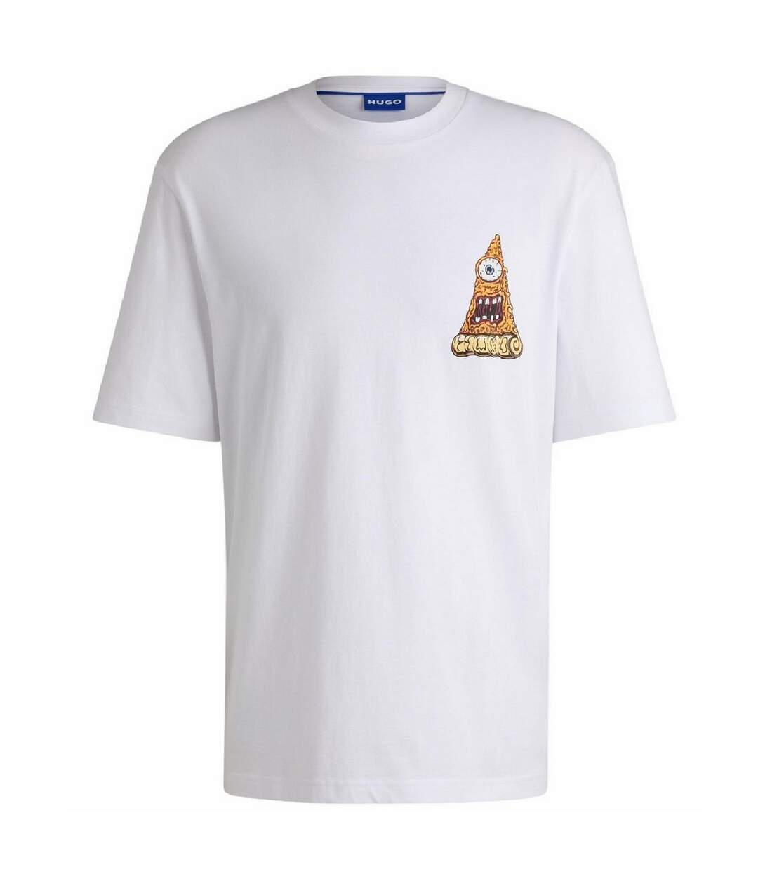 T-shirt Motif/style Pizza Nizzerio Homme Blanc Hugo Boss-1