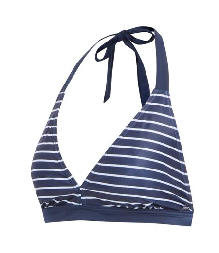 Womens/ladies Flavia Stripe Bikini Top Navy White Regatta