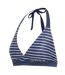 Womens/ladies Flavia Stripe Bikini Top Navy White Regatta-3