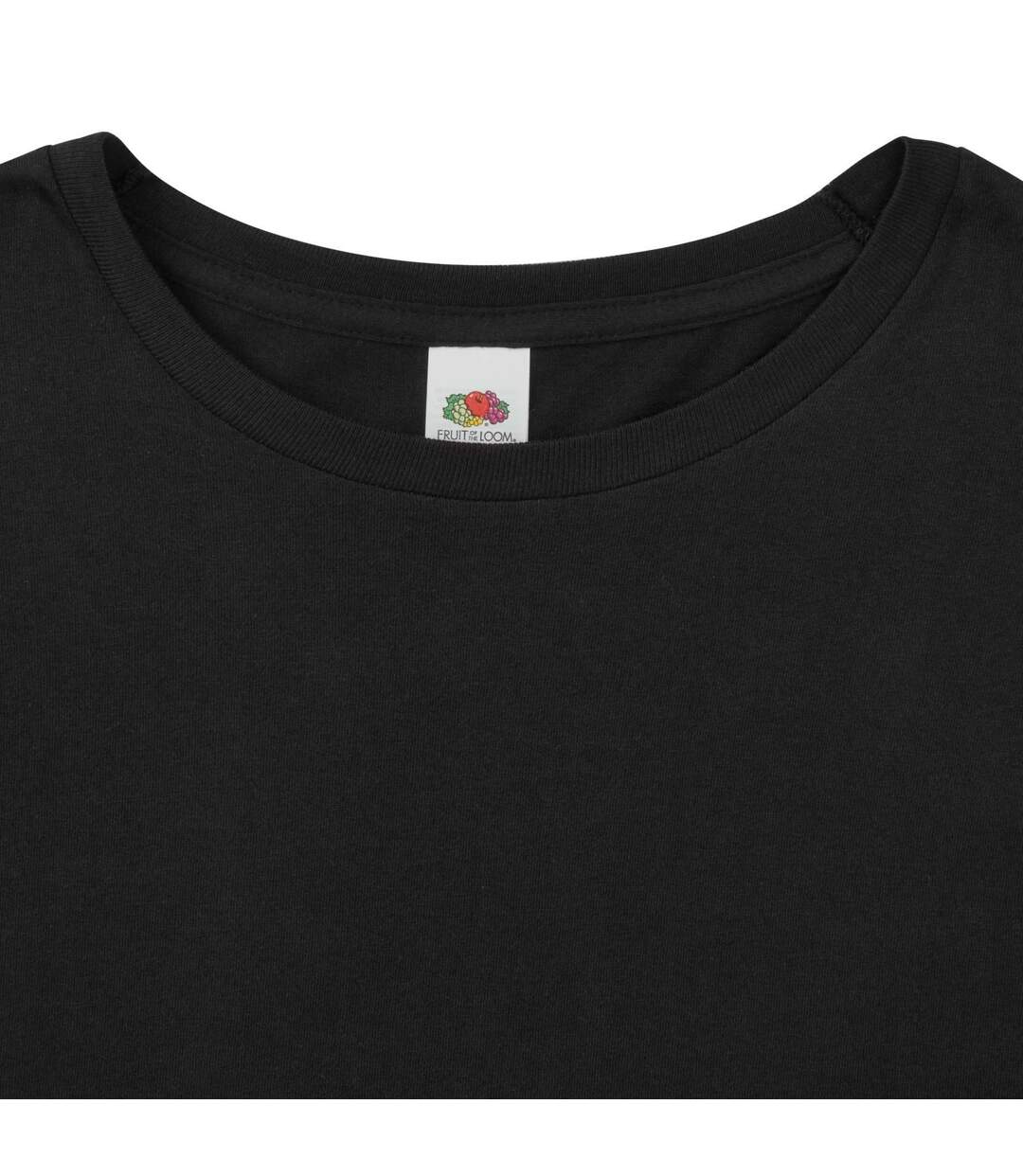 T-shirt Manches Longues Iconic Homme Noir Fruit Of The Loom-4