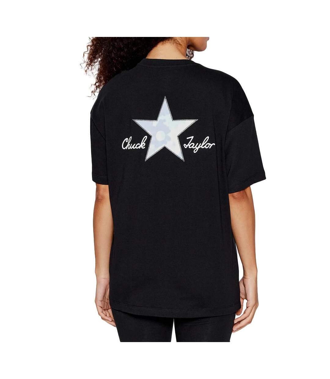 T-shirt Noir Femme Converse Infill Star 10023207 - S-2