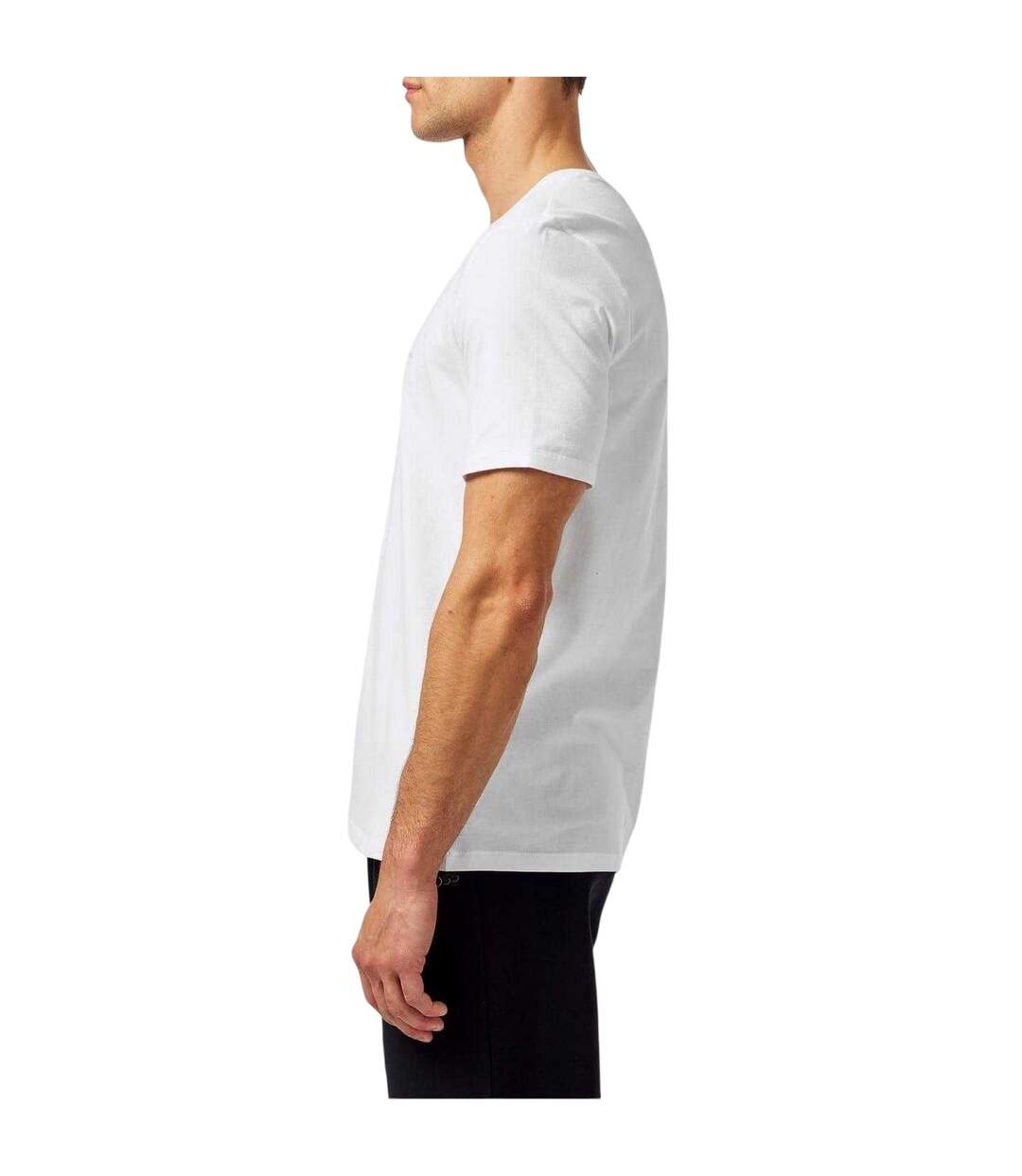 Mens Mixmatch Crew Neck Short-sleeved T-shirt White Boss-4