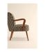 Fauteuil avec tissu jacquard CHIARA - Noir et beige-3