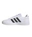 Baskets Motif/style À Rayures Grand Court Femme Blanc Noir Adidas-3