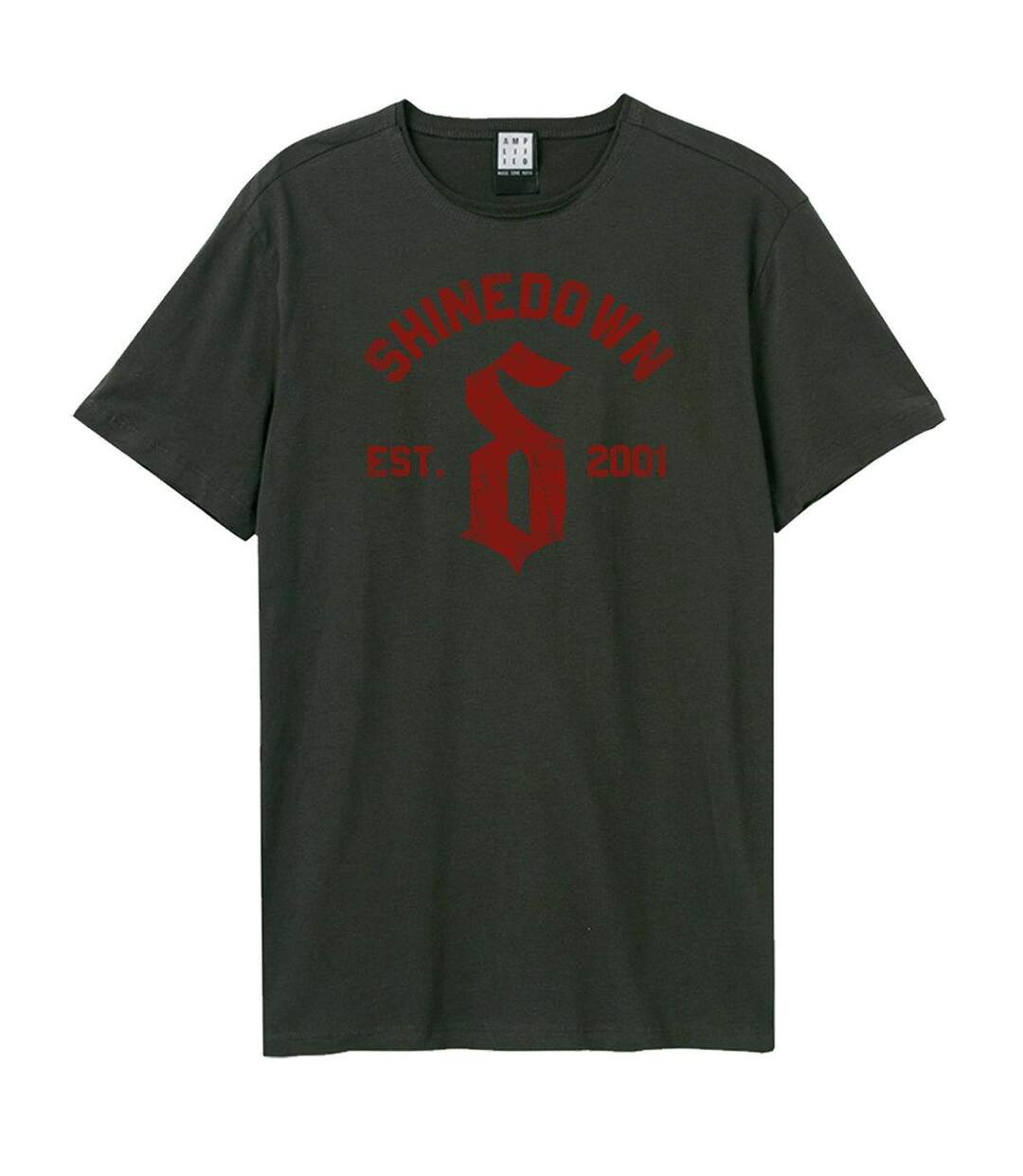 Unisex Adult 2001 Shinedown T-shirt Charcoal Amplified-1
