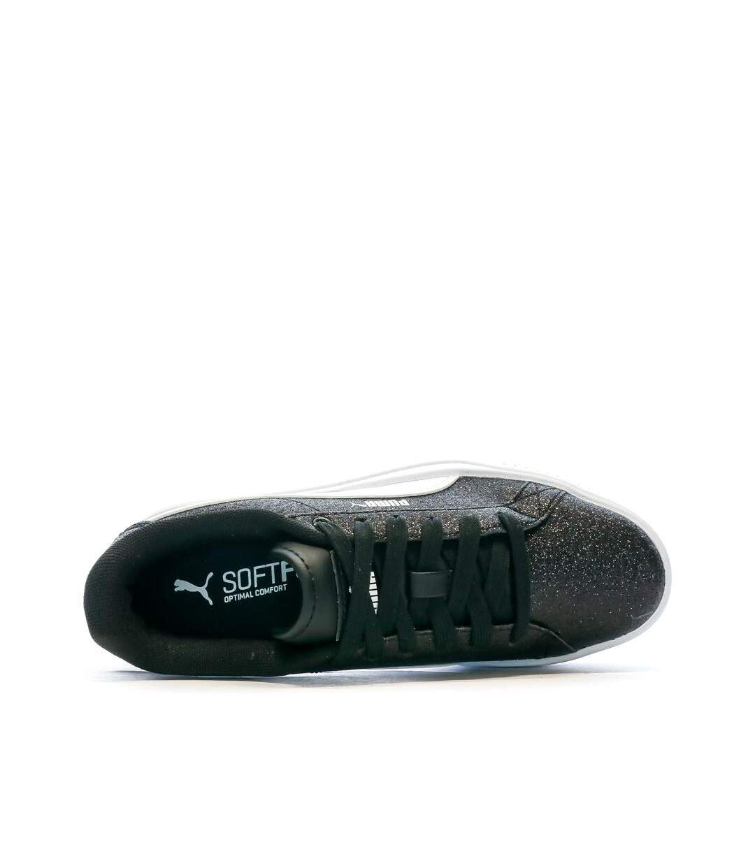 Baskets noir/paillettes femme puma karmen glitz-4