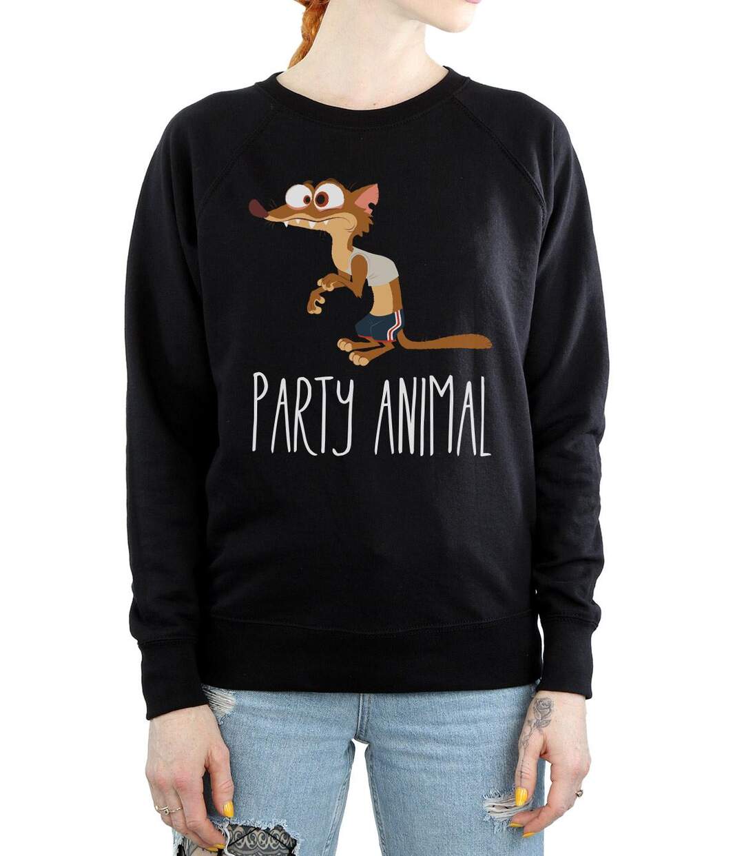 Disney - Sweat ZOOTROPOLIS PARTY ANIMAL - Femme (Noir) - UTBI12174-3