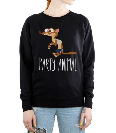 Disney - Sweat ZOOTROPOLIS PARTY ANIMAL - Femme (Noir) - UTBI12174