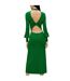 Womens/ladies Slopenny Dress Green Hugo-3