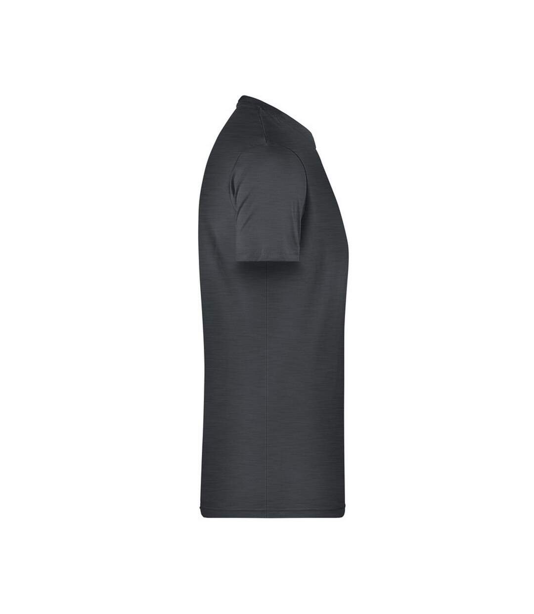 T-shirt Basic Homme Noir Chiné James And Nicholson-3