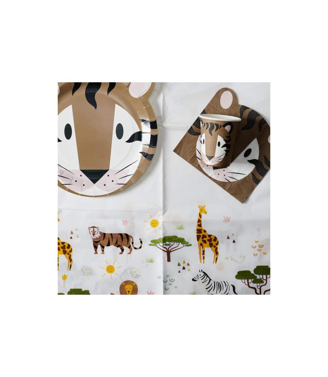 Nappe en Papier Savane 137x183cm Blanc-2