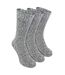 3 Pack Mens Warm Ribbed Knitted Wool Work Boot Socks-3