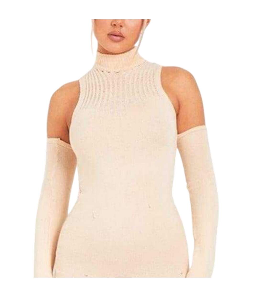 Robe Courte Motif/style Usé Femme Beige Gris Missy Empire-3