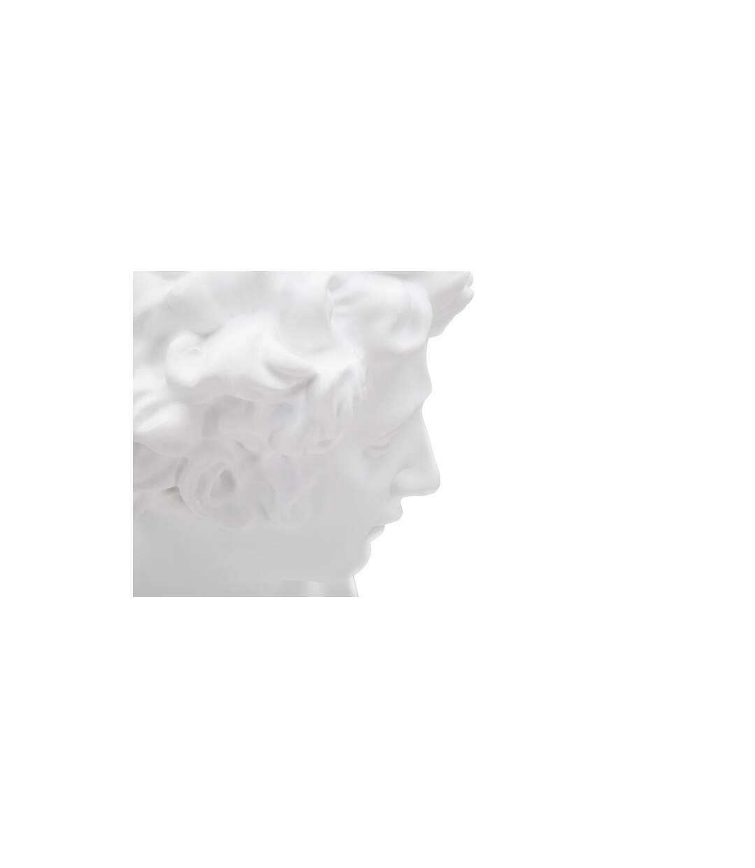 Statuette Tête Déco Jeune Homme 30cm Blanc-4