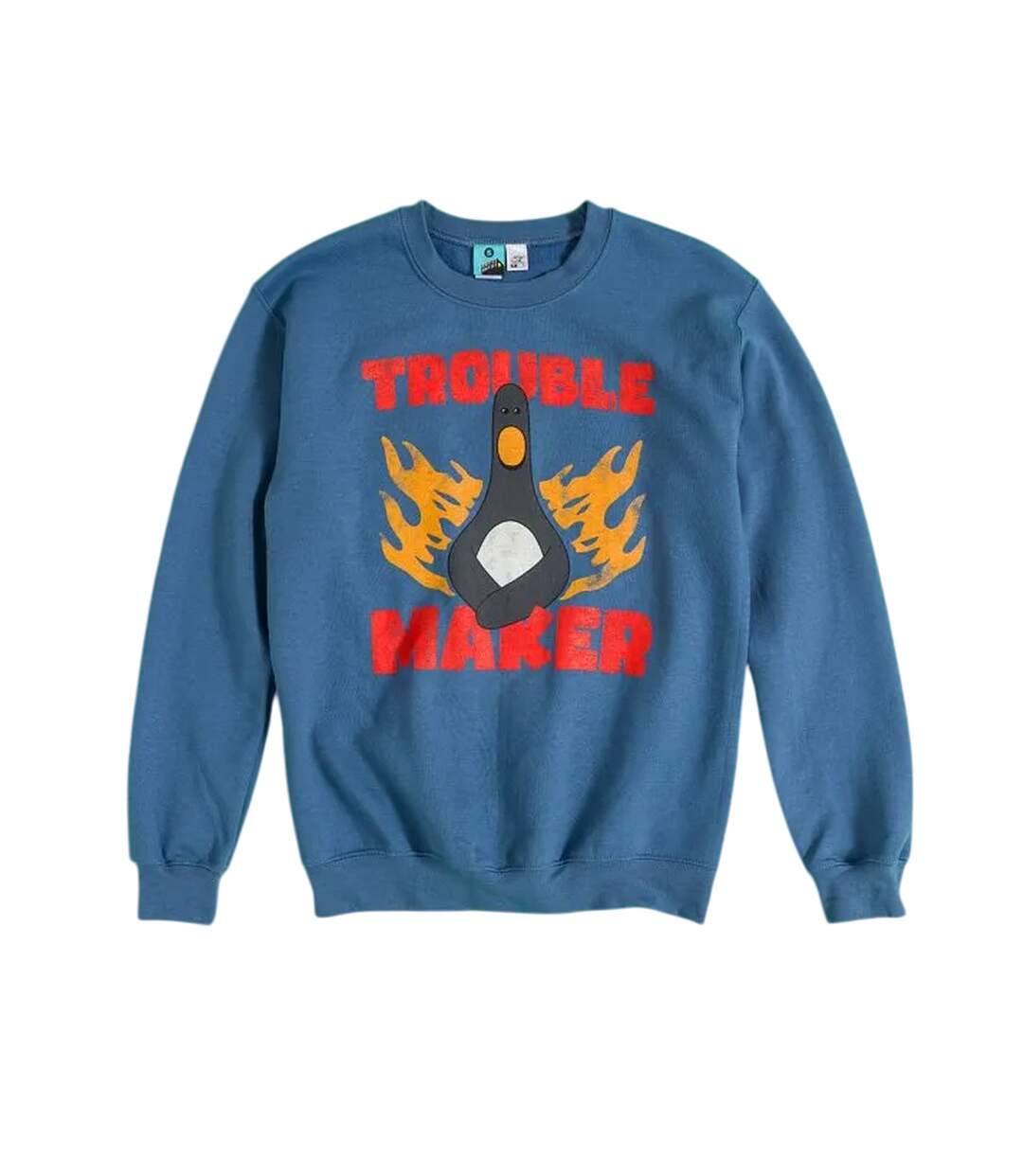 Sweat Motif Feathers Mcgraw Trouble Maker Adulte Bleu Wallace And Gromit-2