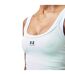 Womens/ladies Rubberised Logo Layered Fitted Tank Top Mint Green White PE Nation-4