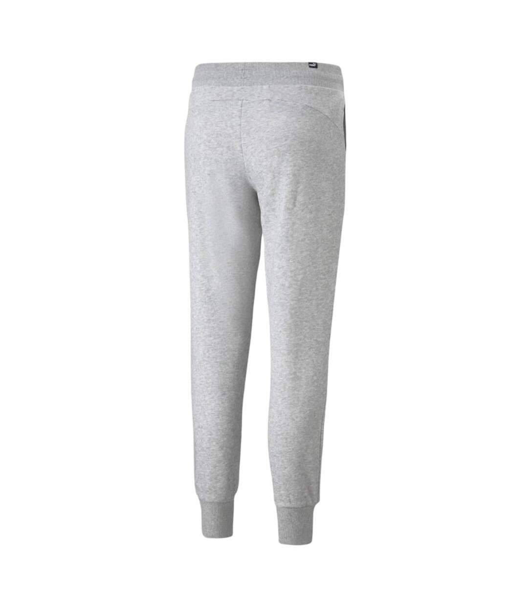 Womens/ladies Essential Jogging Bottoms Grey Puma-2