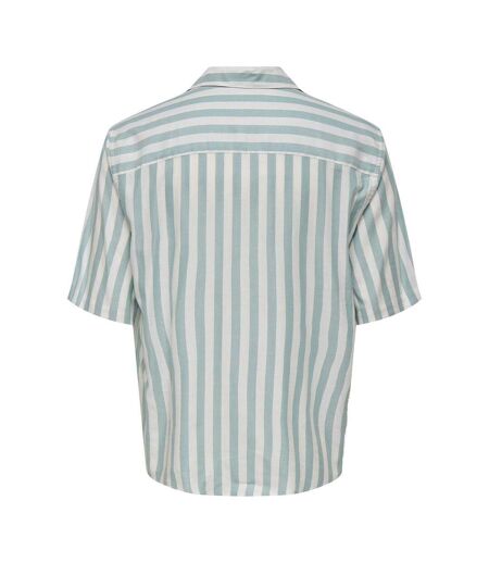 Chemise rayures blanche/vert homme only & sons stes - l